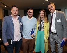 Eoin Corrigan (left) with Richard Britton, Vicky Shekleton and Petre Sandru